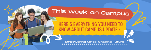 Blue and Yellow Campus Update Email Header